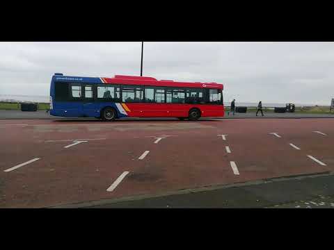 Go North East 5272 on the Coaster 1 to Wrekenton passing Tynemouth Park (14/03/2020)