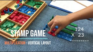 [VMI] Math - Stamp Game - Multiplication : Vertical Layout - Montessori