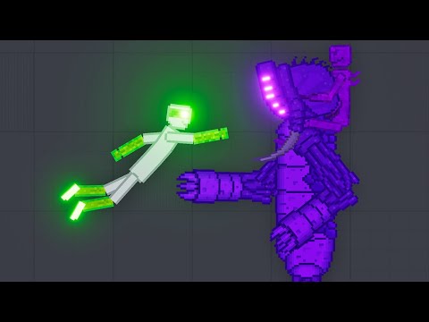 Superhuman with Full Immortality Attack Purple Monsters in People Playground (10)