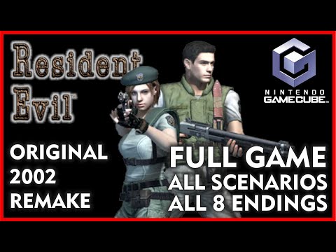 RESIDENT EVIL Gamecube REMAKE - FULL GAME Walkthrough - ALL SCENARIOS ALL ENDINGS 100% Collectibles