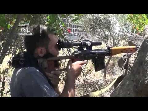 استهداف تحركات قوات النظام  أثناء محاولتهم إقتحام مدينة نوى بواسطة قناصة من قبل لواء بني أمية