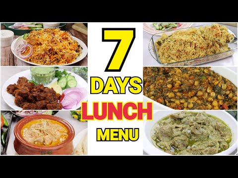 7 Days Pakistani Lunch Idea's 2022 by (YES I CAN COOK)