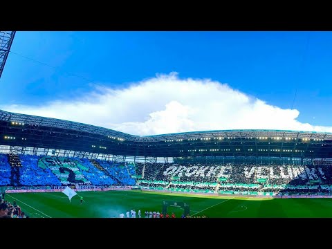 Ferencváros - Újpest koreográfia