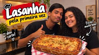 TENTAMOS FAZER LASANHA PELA PRIMEIRA VEZ 🥹 | ACONTECEU UM IMPREVISTO😨