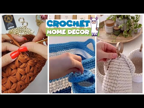 TikTok Crochet Home Decor / Crochet 🌼 B A S K E T 🌼 Compilation #10 | @anea_design_studio