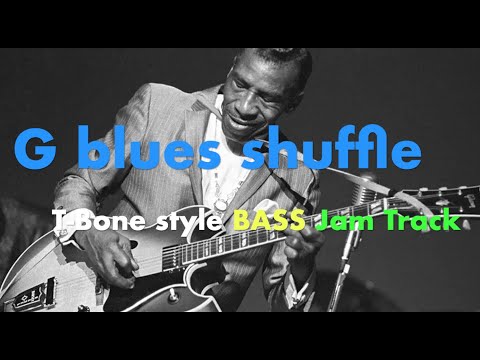 Bass Backing Track: T-Bone Walker style Shuffle in G (Blues)