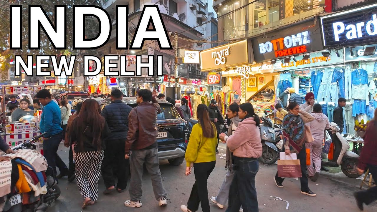 Immersive street-level walking tour through Delhi (Market 9), India, showcasing authentic urban landscapes, local architecture, and the vibrant atmosphere of the city's neighborhoods
