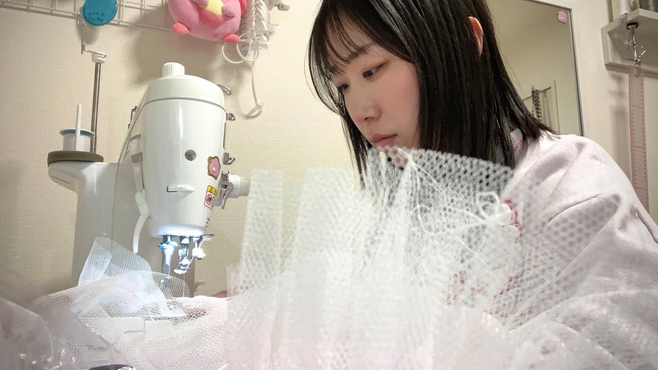 フリル作るよ(ミシン音注意)【3月③】