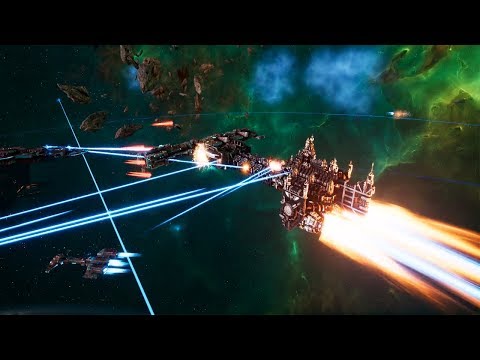 Space Marines Vs Tau Merchant Fleet Battlefleet Gothic Armada 2 Gameplay