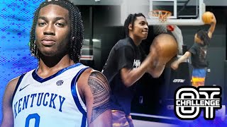 Kentucky Star Rob Dillingham Gets SHIFTY In Overtime Challenge! Crosses Up AMP DAVIS & Gets ICY 🥶