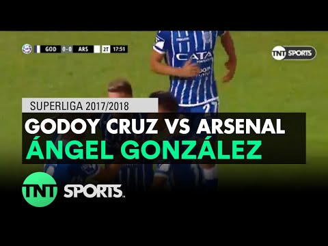 Ángel González (1-0) Godoy Cruz vs Arsenal | Fecha 19 - Superliga Argentina 2017/2018