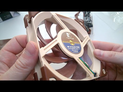 Noctua Premium Fan NF-A12x25 PWM 120mm Unboxing and installing