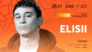 best flow drop of this year（00:02:53 - 00:05:53） - ELISII 🇨🇦 | GRAND BEATBOX BATTLE 2021: WORLD LEAGUE | Solo Elimination