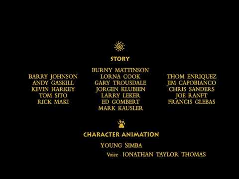 E se... - O Rei Leão (1994) - créditos finais originais com créditos da dublagem em PT-BR (reupload)