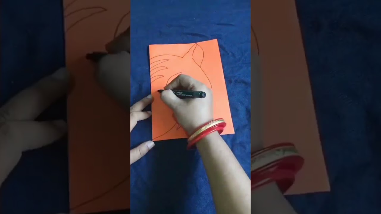 handmade paper tiger 🐯 mask #shortsvideo