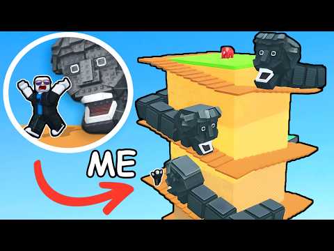 Climbing WORM TOWER to Save BRAINROTS in Roblox...