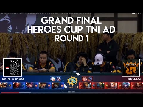 Match 1: Gile Bro! Cuma 8 Menit RRQ O2 vs SAINTS INDO HEROES CUP TNI AD GRAND FINAL Mobile Legends