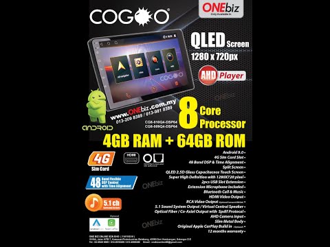 Proton saga blm flx Cogoo cg8 4gb ram 64gb rom 8 core processor 9 inch android car player oem casing