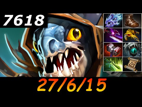 Dota 2 Slark 7618 MMR 27/6/15 (Kills/Deaths/Assists) Ranked Full Gameplay