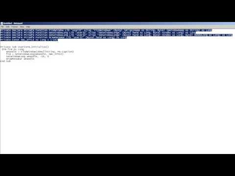 Create a Window without a Title Bar - VBA Microsoft Excel