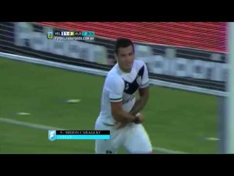 Gol de Caraglio. Vélez 2 - Aldosivi 0. Fecha 1. Primera División. 2015. FPT