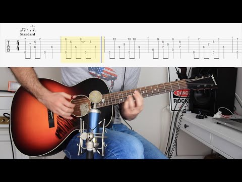 Deep River Blues Chord Solo (standard tuning guitar lesson)