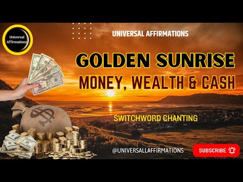Golden Sunrise Switch Word for Money, Wealth & Cash | 4K Golden Sunrise | Switch Word Chanting💰