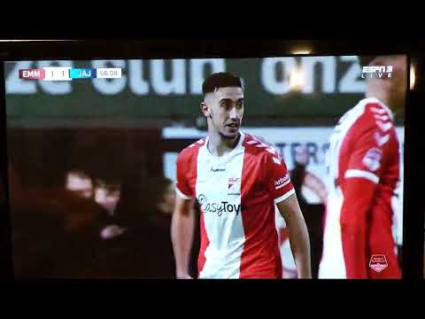 De 2-1 van Reda Kharchouch bij FC Emmen - Jong Ajax