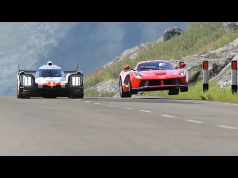 Porsche 919 Hybrid '17 vs Supercars at Highlands