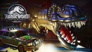 T.REX BREAKOUT! AMAZING JURASSIC PARK RIDES | Planet Coaster Ride Spotlights
