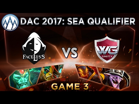 Faceless vs WG.Unity - Game 3 - DAC 2017 SEA Quals - @LuminousInverse @EosinDota