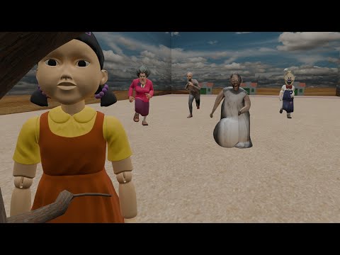 Granny vs Squid Game Doll vs Grandpa vs Ice Scream Rod vs Miss T - funny horror animation parody