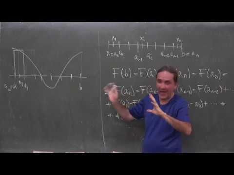 Calculo1 UFRJ aula40 Integral, Teorema Fundamental do Cálculo, Integração