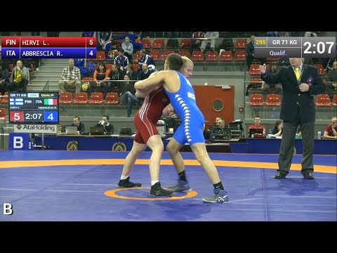 Qualification GR - 71 kg: Lari  HIRVI (FIN) df. Riccardo Vito ABBRESCIA (ITA), 9-8