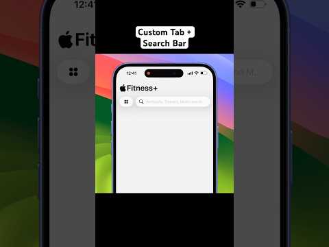 Custom Tab + Search Bar using SwiftUI | #apple #ios #animation thumbnail