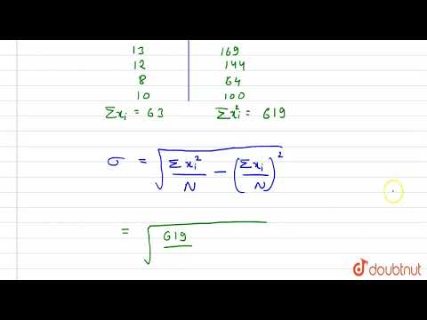 The standard deviation of data 6,5,9,13,12,8 and 10 is