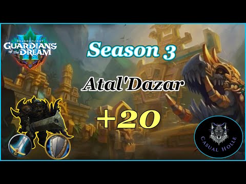 Schutz Krieger - Atal'Dazar +20 in time - WoW Dragonflight Season 3
