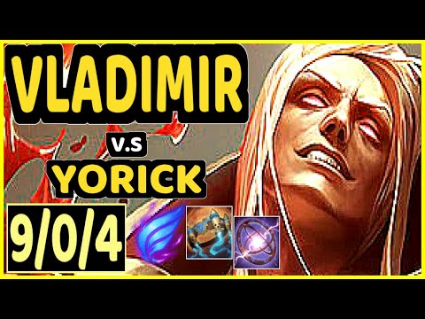 RAGNER (VLADIMIR) vs YORICK - 9/0/4 KDA TOP CHALLENGER GAMEPLAY - EUW