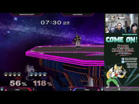 Road to Evo 1/14/17 - Smile (Black Marth) vs. Panky (Default Marth) - SSBM Losers Semis