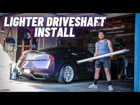 SUPERCHARGED G35 gets ALUMINUM DRIVESHAFT ! ( BEST MOD EVER? )