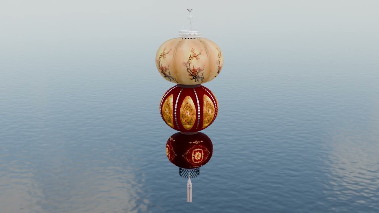 Chinese Red Lantern 3D Model
