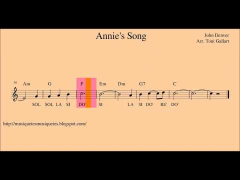 Annie’s Song. John Denver (SI melodía).  Flauta, violín, viola, oboe, ...