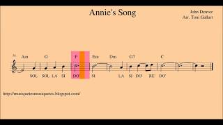 Annie’s Song. John Denver (SI melodía).  Flauta, violín, viola, oboe, ...