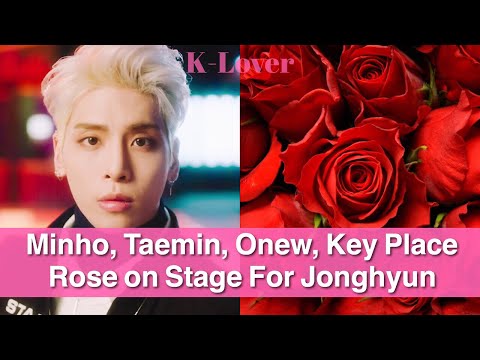 Minho, Taemin, Key & Onew Placed a Rose Onstage For Jonghyun at First Concert