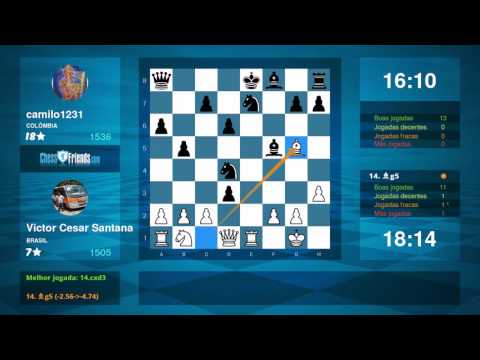 Chess Game Analysis: Victor Cesar Santana - camilo1231 : 1-0 (By ChessFriends.com)