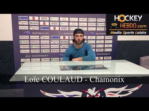 FRA - Hockey ITW Loïc Coulaud Attaquant Chamonix 12/03/2022 LM –1/4 Finale M2 S21-22 Angers Chamonix