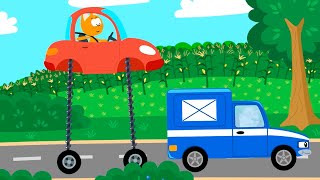 Download lagu A Traffic Jam | Meow Meow Kitty and magic garage | Cartoons with cars for kids and toddlers mp3