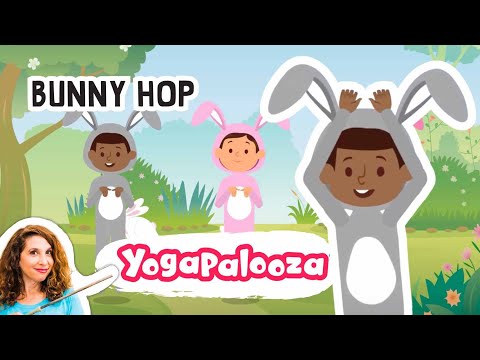 🐰 Bunny Hop Dance for Kids! | Fun Spring Easter Bunny Song |  @yogapalooza