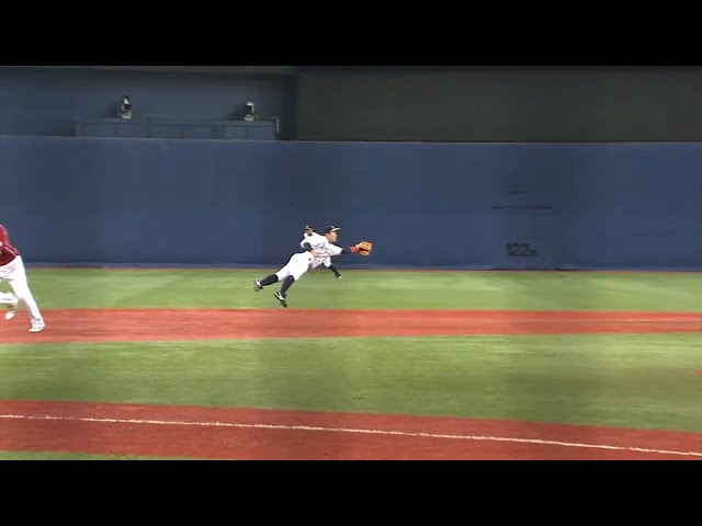 【6回表】勝ち越しを死守!! バファローズ・安達 見事なダイビングキャッチ!! 2015/5/12 Bs-E