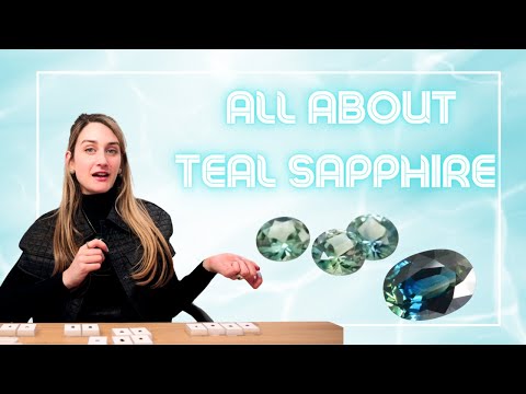 Teal sapphires: blue to green color range, prices and color zoning